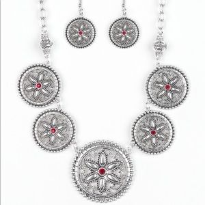 Paparazzi necklace with matching earrings